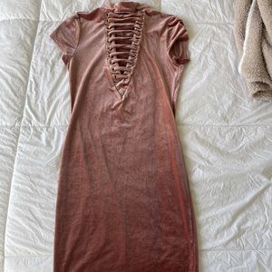 Crushed Velvet Mini Dress
